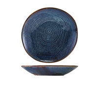 Click for a bigger picture.Terra Porcelain Aqua Blue Organic Coupe Bowl 26.5cm