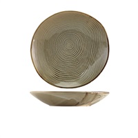 Click for a bigger picture.Terra Porcelain Grey Organic Coupe Bowl 26cm