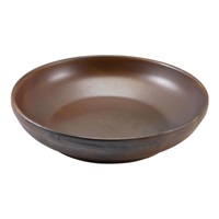 Click for a bigger picture.Terra Porcelain Rustic Copper Coupe Bowl 27.5cm