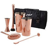 Click for a bigger picture.Copper Cocktail Bar Kit 7pcs