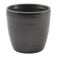 Click for a bigger picture.Terra Porcelain Black Chip Cup 30cl/10.5oz