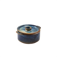 Click for a bigger picture.Terra Porcelain Aqua Blue Mini Casserole Dish 10.4cm