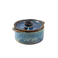 Click for a bigger picture.Terra Porcelain Aqua Blue Mini Casserole Dish 14cm