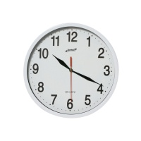 Click for a bigger picture.Wall Clock White 24cm Dia