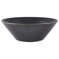 Click for a bigger picture.Terra Porcelain Black Conical Bowl 19.5cm