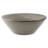 Click for a bigger picture.Terra Porcelain Grey Conical Bowl 14cm