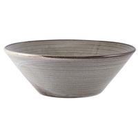 Click for a bigger picture.Terra Porcelain Grey Conical Bowl 19.5cm