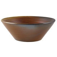 Click for a bigger picture.Terra Porcelain Rustic Copper Conical Bowl 16cm