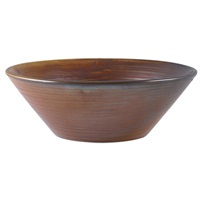 Click for a bigger picture.Terra Porcelain Rustic Copper Conical Bowl 19.5cm