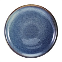 Click for a bigger picture.Terra Porcelain Aqua Blue Coupe Plate 19cm