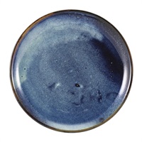 Click for a bigger picture.Terra Porcelain Aqua Blue Coupe Plate 24cm