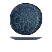Click for a bigger picture.Terra Porcelain Aqua Blue Organic Plate 28.5cm