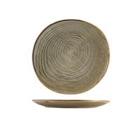 Click for a bigger picture.Terra Porcelain Grey Organic Plate 21cm