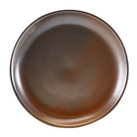 Click for a bigger picture.Terra Porcelain Rustic Copper Coupe Plate 24cm