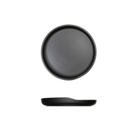 Click for a bigger picture.Black Copenhagen Round Melamine Plate 17cm