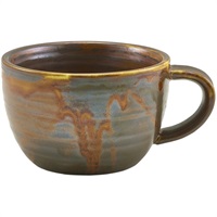 Click for a bigger picture.Terra Porcelain Rustic Copper Coffee Cup 28.5cl/10oz