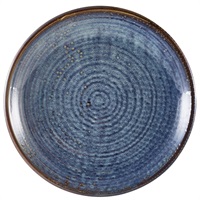 Click for a bigger picture.Terra Porcelain Aqua Blue Deep Coupe Plate 25cm
