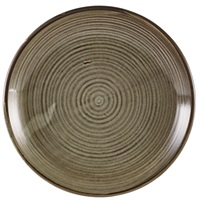 Click for a bigger picture.Terra Porcelain Grey Deep Coupe Plate 25cm