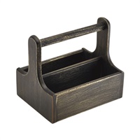 Click for a bigger picture.Medium Black Wooden Table Caddy