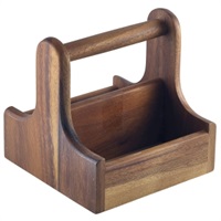 Click for a bigger picture.Small Dark Wood Table Caddy