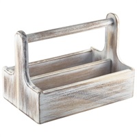 Click for a bigger picture.White Wooden Table Caddy