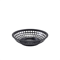 Click for a bigger picture.GenWare Round Fast Food Basket Black 20cm