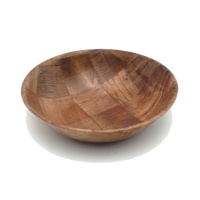 Click for a bigger picture.Woven Wood Bowls 8" Dia