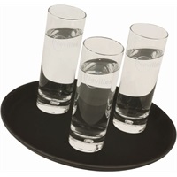 Click for a bigger picture.Gengrip 11" Round Non-Slip Tray Black