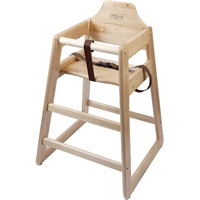 Click for a bigger picture.Wooden High Chair - Light Wood