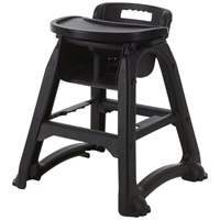 Click for a bigger picture.GenWare Black PP Stackable High Chair