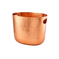 Click for a bigger picture.GenWare Copper Aluminium Hammered Wine Bucket 30.5cm