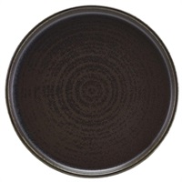 Click for a bigger picture.Terra Porcelain Black Low Presentation Plate 21cm