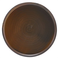 Click for a bigger picture.Terra Porcelain Rustic Copper Low Presentation Plate 18cm