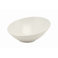 Click for a bigger picture.White Melamine Slanted Buffet Bowl 21 x 20 x 10cm