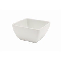 Click for a bigger picture.GenWare Melamine White Curved Square Bowl 10.5cm