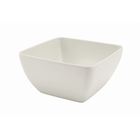 Click for a bigger picture.White Melamine Curved Square Bowl 12.5cm