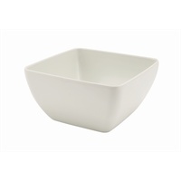 Click for a bigger picture.GenWare Melamine White Curved Square Bowl 12.5cm
