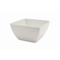 Click for a bigger picture.GenWare Melamine White Curved Square Bowl 19cm