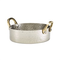 Click for a bigger picture.Mini Hammered Stainless Steel Casserole Dish 12 x 3.5cm
