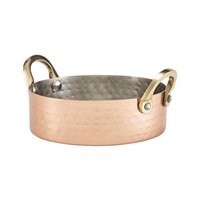 Click for a bigger picture.Mini Hammered Copper Plated Casserole Dish 12 x 3.5cm