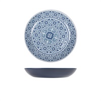 Click for a bigger picture.Blue Marrakesh Melamine Bowl 28 x 4.5cm