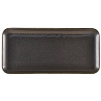 Click for a bigger picture.Terra Porcelain Black Narrow Rectangular Platter 36 x 16.5cm