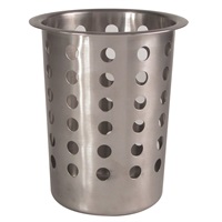 Click for a bigger picture.GenWare Stainless Steel Perforated Cutlery Cylinder