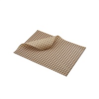 Click for a bigger picture.Greaseproof Paper Brown Gingham Print 35 x 25cm