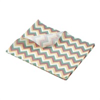 Click for a bigger picture.Greaseproof Paper Multicoloured Chevron Print 25 x 20cm