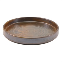 Click for a bigger picture.Terra Porcelain Rustic Copper Presentation Plate 20.5cm