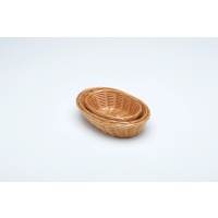 Click for a bigger picture.Oval  Polywicker Basket 10"X6.5"X2.5"