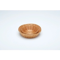 Click for a bigger picture.Round Polywicker Basket 9.5"Dia X 2.5" Deep