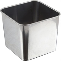 Click for a bigger picture.Stainless Steel Square Tub 8 x 8 x 6cm