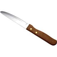 Click for a bigger picture.Steak Knife Large - Dark Wood Handle (Dozen)